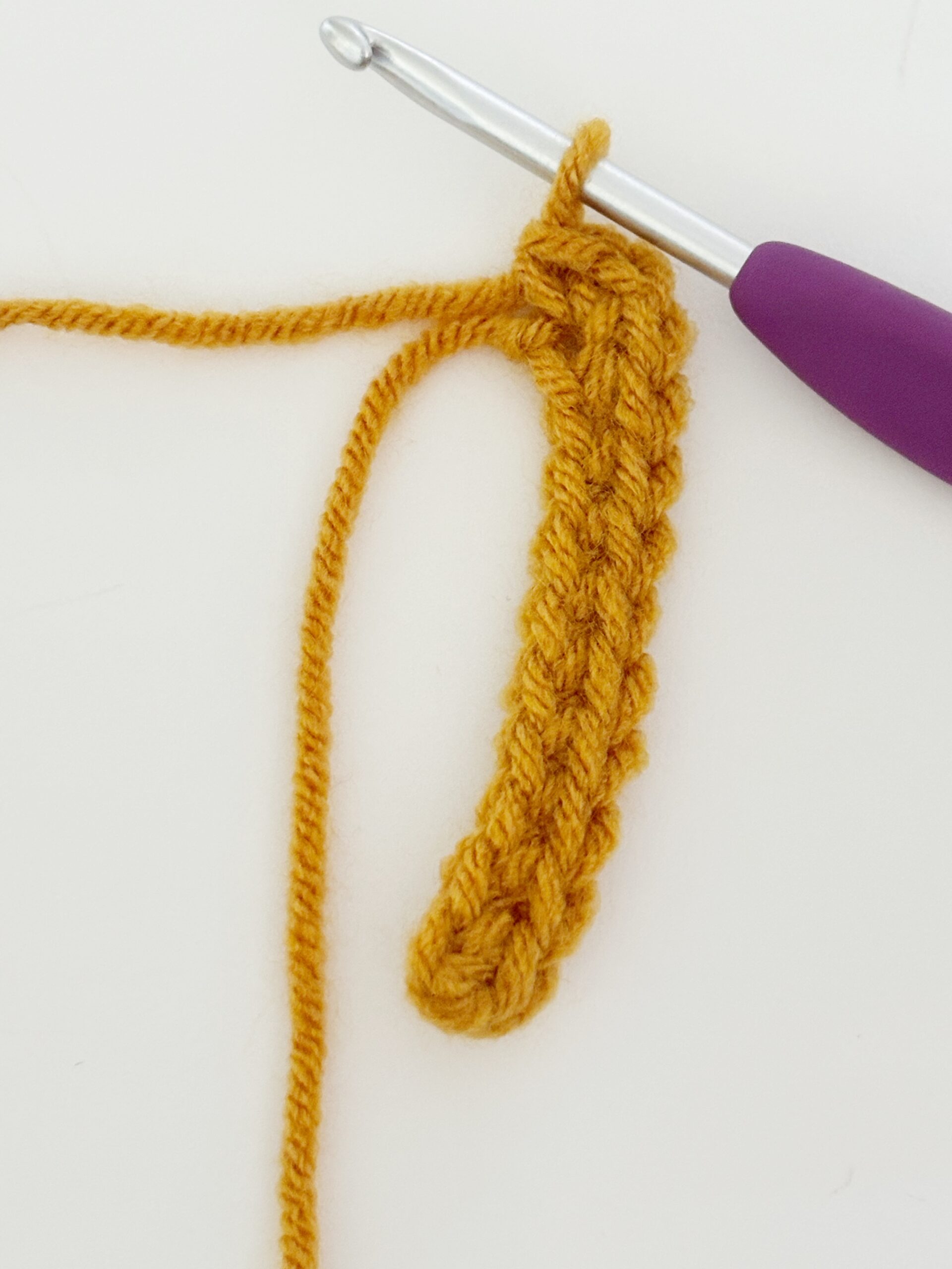 Working in an Oval Shape on the Other Side of the Chain for Amigurumi Corner Stitches