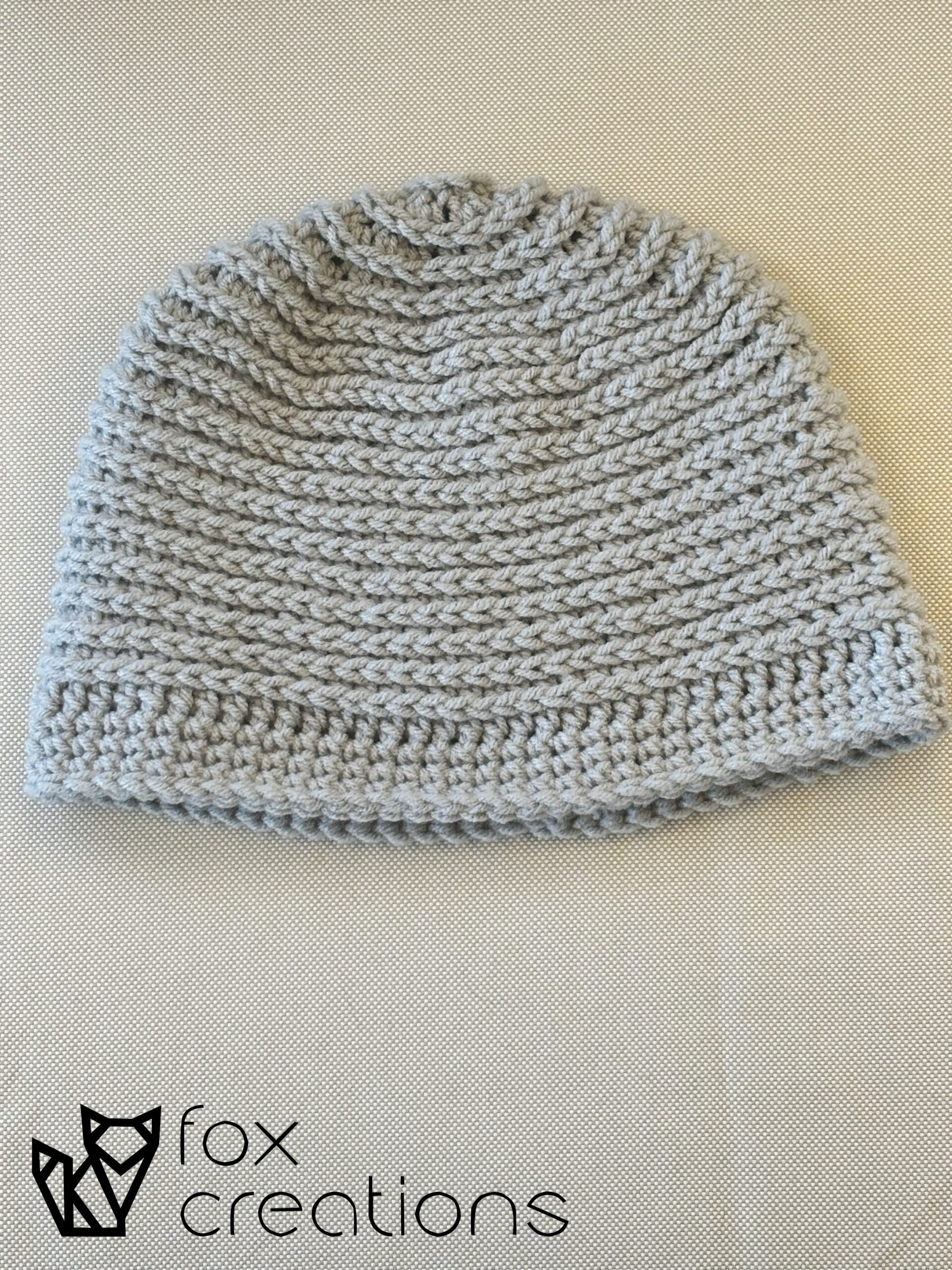 Simple Spiral Beanie Crochet Pattern Fox Creations